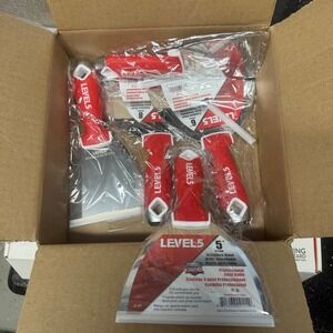 Level 5 Stainless Steel Putty Knife Set 5-602 Professional Drywall Joint Knives